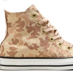 Converse All Stars High Top Women's Sneakers Pink Gold Lurex Camo 36.5 US 6